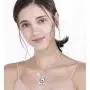 Dcfywl731 Elephant Pendant Necklace for Women Heart CZ Lucky Animal Never Forget That I Love You Pendant Necklace