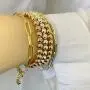 Beaded Bracelet for Women Stack 14 K Real Gold Ball Beads Bracelet Elastic String Friendship Bracelets Set Dainty Stretch Bracelets Jewelry for Men Girls Beaded Bracelet for Women Stack 14 K Real Gold Ball Beads Bracelet Elastic String Friendship Bracelets Set Dainty Stretch Bracelets Jewelry for Men Girls