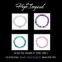 Hope Inspired Mystic Mermaid Glass Friendship Bracelet with 8 mm Frosted White Glowing Moonstone Beads