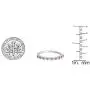 Dazzlingrock Collection Round Gemstone Ladies Anniversary Wedding Stackable Band Ring, Sterling Silver