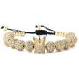 GVUSMIL Luxury CZ Imperial Crown Braided Copper Bracelets with 8mm Micro Pave Cubic Zirconia Beads Pulseira Bangle Charm Jewelry for Men Boys