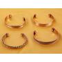 Touchstone Indian Three Metal Copper Brass Peace Healing Chakra Yoga Meditation Mantra Jewelry Bracelet for Women and Men.