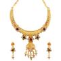 Efulgenz Indian Style Bollywood Fashion Wedding Bridal Choker Collar Necklace Dangle Earrings Jewelry Set
