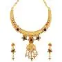 Efulgenz Indian Style Bollywood Fashion Wedding Bridal Choker Collar Necklace Dangle Earrings Jewelry Set