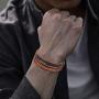Jstyle 2Pcs Genuine Leather Bracelet for Men Women Unisex Multilayer Leather Adjustable Bracelet Cuff Wrap Rope Wristband Brown Bracelet