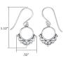 Boma Jewelry Sterling Silver Balinese Style Filigree Circle Dangle Earrings