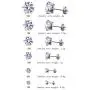 Cz Stud Earrings For Women, Cubic Zirconia Hypoallergenic Sensitive Ears Copper Claw Cartilage Piercing Earring Set For Teen Girls Men Pack Of 6 Pairs Jewelry