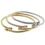 EDFORCE 3 Tone Stainless Steel Hypoallergenic Stacked Twisted Cable Wire Bangle Adjustable Cuff Bracelet Set, Set of 3, 6''-7.5'' EDFORCE 3 Tone Stainless Steel Hypoallergenic Stacked Twisted Cable Wire Bangle Adjustable Cuff Bracelet Set, Set of 3, 6''-7.5''