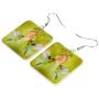 NEWEI Acylic Floral Hummingbird Bird Square Earrings Drop Dangle Fashion Animal Jewelry For Women Girls Gift Charms