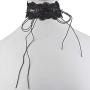 Lux Accessories Tan Blush Crochet Lace Faux Suede Wrap Long String Statement Choker Necklace