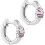 925 Sterling Silver Pink Cupcake Jewelry Set Necklace Earrings Girls 16''