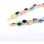 U7 Women Birthstone Crystal Bracelet 18K Gold Plated Round Cut Cubic Zirconia Tennis Bracelet, Fit 6-8 Inches