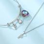 SHAARMS Initial Bracelet 26 Letter Necklace Love Heart Girls Gifts, Stainless Steel Name Necklaces Adjustable Chains Bracelet, Birthday Gifts with Jewely Box
