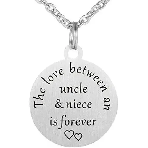 Kisseason The Love Between a Aunt and Niece is Forever Dog Tag Keychain Jewelry Pendant Necklace Kisseason The Love Between a Aunt and Niece is Forever Dog Tag Keychain Jewelry Pendant Necklace
