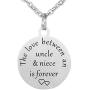 Kisseason The Love Between a Aunt and Niece is Forever Dog Tag Keychain Jewelry Pendant Necklace