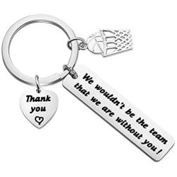 HOLLP Team Gift Coach Keychain Wouldnt Be The Team That We are Without You Gift for Team Coach Key Ring Basketball Soccer Baseball Swimming Coach Gift Leader Jewelry