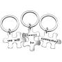 lauhonmin 3pcs Best Friends Brothers Sisters Gifts Key Chain Set Friendship Long Distance Gifts - We Will Always be Connected Keychain