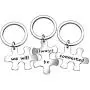 lauhonmin 3pcs Best Friends Brothers Sisters Gifts Key Chain Set Friendship Long Distance Gifts - We Will Always be Connected Keychain