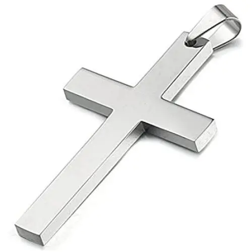 Ouslier 925 Sterling Silver Simple Unisex Mens Cross Pendant Jewelry Ouslier 925 Sterling Silver Simple Unisex Mens Cross Pendant Jewelry