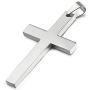 Ouslier 925 Sterling Silver Simple Unisex Mens Cross Pendant Jewelry
