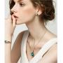 ISAACSONG.DESIGN Women’s Silver Plated Rhinestone Teardrop Necklace, Earring, Bracelet Bridal Jewelry Set for Wedding