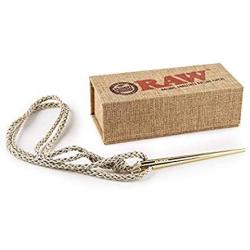 RAW Rolling Papers Gold Poker with Woven Natural Hemp Necklace