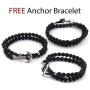 Gungneer Navy Rope and Anchor Ring for Men Stainless Steel Sailor Nautical USN Symbol Military Jewelry Accessory