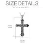 RMREWY Celtic Knot Cross Necklace 925 Sterling Silver Oxidation Sunflower Cross Religious Irish Celtic Jewelry for Women RMREWY Celtic Knot Cross Necklace 925 Sterling Silver Oxidation Sunflower Cross Religious Irish Celtic Jewelry for Women