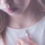 Molah Sterling Silver 10.5-11mm Genuine Cultured Freshwater Pearl Cubic Zirconia Pendant Necklace 16''+2'' Extension