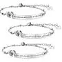 Fanery Sue Personalized Bracelet Customized Engraved She Believes She Could So She Did Zircon Adjustable Link Chain Inspirational Bracelet