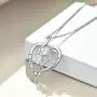 YFN Sterling Silver Infinity Love Heart Necklace Platinum Plated Round CZ Womans Jewelry 18'' Valentine Gifts for Her Girlfriends