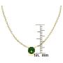 Gold Flash Sterling Silver Small Solitaire Genuine, Created or Simulated Gemstone Birthstone Choker Necklace