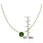 Gold Flash Sterling Silver Small Solitaire Genuine, Created or Simulated Gemstone Birthstone Choker Necklace