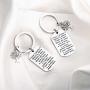 Sister Brother Gifts Dog Tag Keychain Sets Family Tree Pendant Gift Sibling Jewelry Birthday Gifts A Brothers Love is a Sisters Greatest Treasure