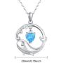 TRISHULA Whale Necklace for Women,925 Sterling Silver Cute Animal Whale Wave Pendant with Blue Zircon Jewelry Whale Lovers Gift for Women Girl Mom Daughter