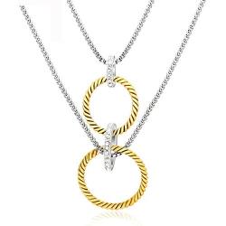 UNY Luxury Cable Wire Design Linked Chain Necklace Women Fashion Jewelry Drop Heart Shape Unique Present