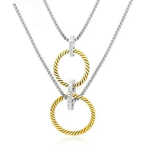 UNY Luxury Cable Wire Design Linked Chain Necklace Women Fashion Jewelry Drop Heart Shape Unique Present UNY Luxury Cable Wire Design Linked Chain Necklace Women Fashion Jewelry Drop Heart Shape Unique Present