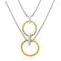 UNY Luxury Cable Wire Design Linked Chain Necklace Women Fashion Jewelry Drop Heart Shape Unique Present