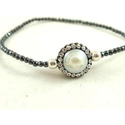 The Island Pearl Hematite and Pearl Bracelet