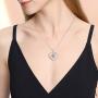✦Gifts for Mothers Day✦ Forever Love Heart Necklace Jewelry 18K White Gold/ Rose Gold Plated 925 Sterling Silver Birthstone Pendant Necklace with 5A Cubic Zirconia Birthday Gifts for Women and Girls