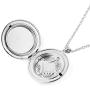Shop LC Delivering Joy Locket Chain Pendant Necklace Women Jewelry for Gifts Stainless Steel Blue Goldstone Fashion Size 24''