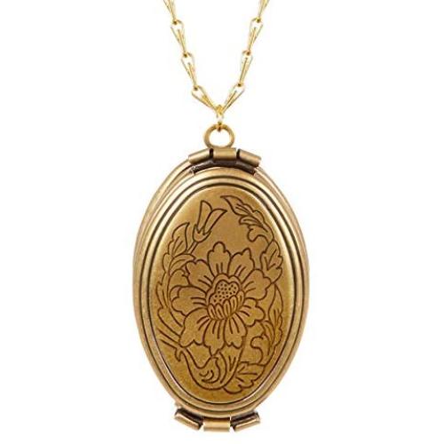 Antique Gold 4 Photo Picture Frame Locket Wholesale Jewelry Pendant Necklace