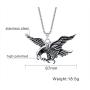 VNOX Stainless Steel Vintage Eagle Pendant Necklace