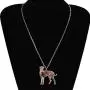 DOWAY Great Dane Necklace for Women Girls Charm Enamel Pet Dog Pendant Alloy Chain Fashion Jewelry Gift DOWAY Great Dane Necklace for Women Girls Charm Enamel Pet Dog Pendant Alloy Chain Fashion Jewelry Gift