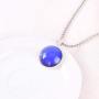 KOEDLN Color Changing Necklace Round Glass Convex Simple Necklace Temperature Color Change Creative Jewelry for Women Men