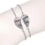 JiangYan-US Best Friends Bracelets Partners in Crime BFF 2 Split Heart Link Bracelet Gift Jewelry