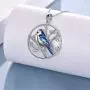 ONEFINITY Blue Jay Necklace 925 Sterling Silver Blue Jay Pendant Necklaces Blue Bird Jewelry for Bird Lover Gifts