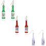 TIANHONGYAN 3 Pairs Creative Funny Resin Beer Bottle Soju Dangle Drop Earrings Set for Women Girls Pub Party Unique Bottle Dangle Earring Jewelry Gifts