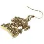 NEWEI Plated Alloy Antique Gold Merry-go-round Carousel Horse Earrings For Women Kid Dangle Vintage Jewelry Gift