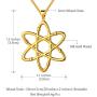beautlace Atom Chemistry Science Symbol Necklaces/Earrings/Set 18K Gold/Silver/Black Gun Plated Scientist Physicist Chemist Teacher Gift Science Lovers